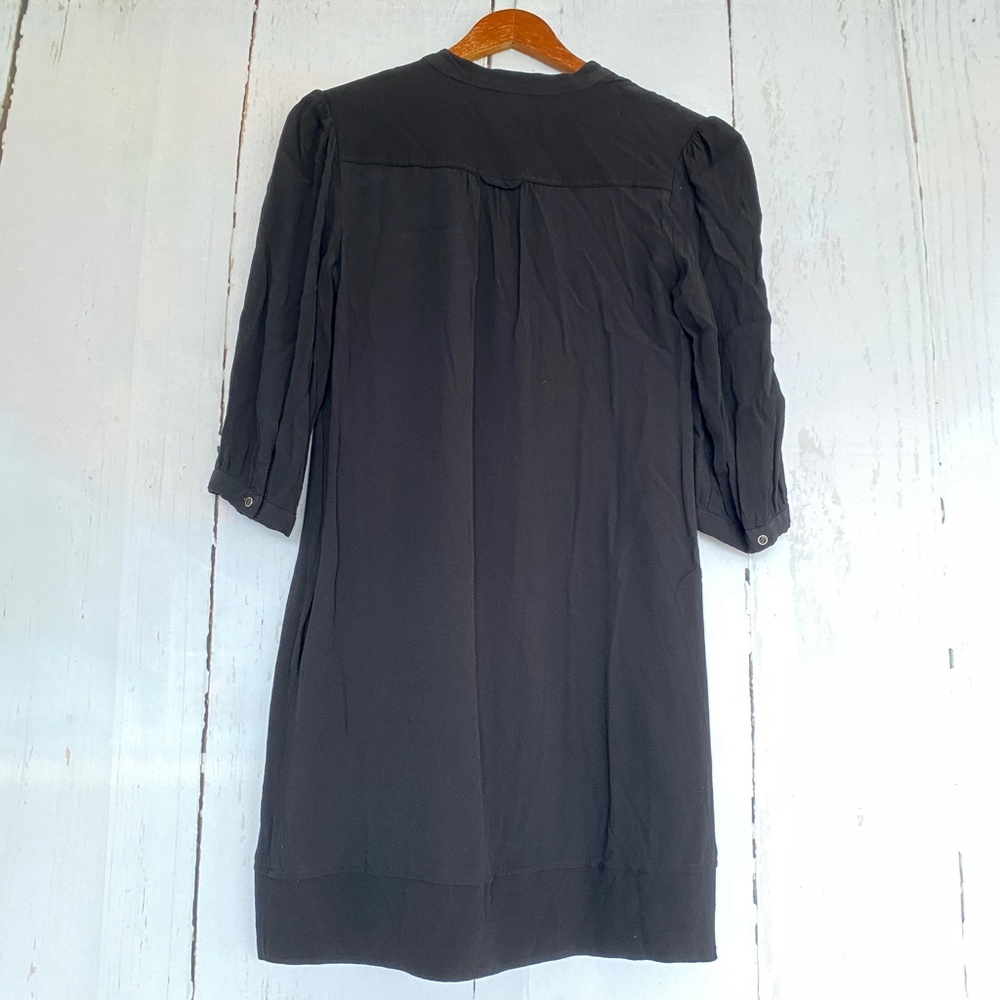 MAEVE ANTHROPOLOGY Taryn Crepe Shift Dress Black 4 - Picture 3 of 9